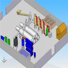 Full Continuous Waste Tyre Pyrolysis Plant