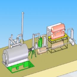 10Ton Tyre Pyrolysis To Fuel Oil Machine